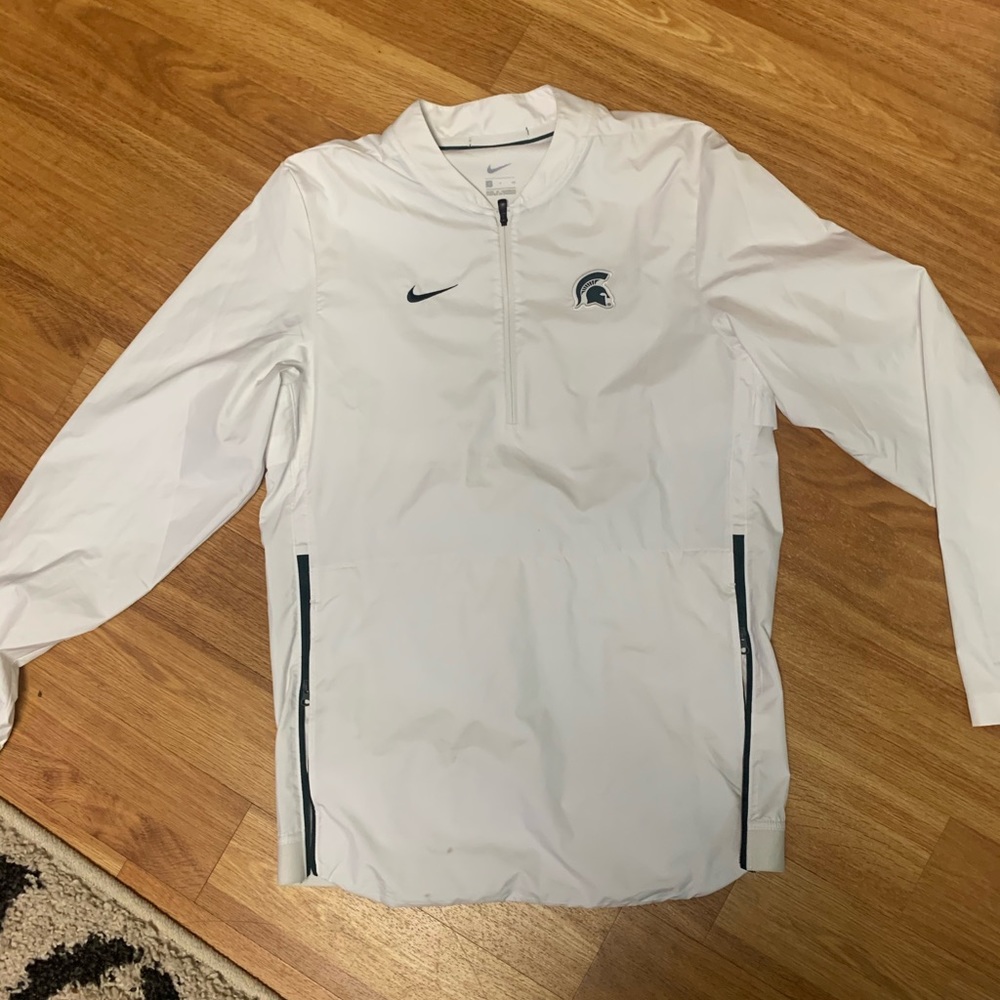 White Nike (MSU) Michigan State Windbreaker - Picture 1 of 1